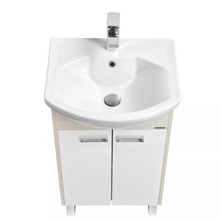 Тумба под раковину Акватон Бекка 50см белый/дуб сомерсет 1A210801BAC20